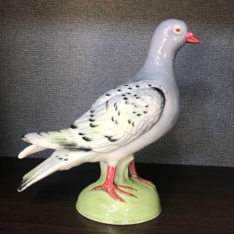 鳩陶器置物(ペア)ヴィンテージ