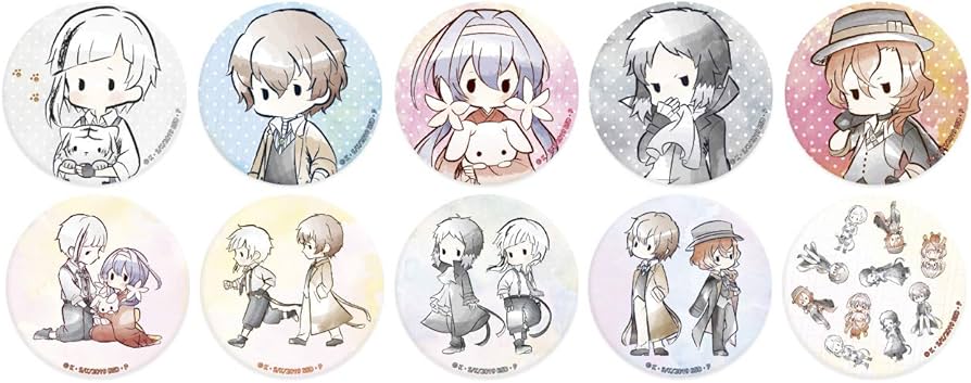 Amazon | 文豪ストレイドッグス レトロちっく 缶バッジ BOX | バッジ