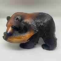 良品 北海道 木彫り 熊 銘あり 政広作 レア！ Amazon.co.jp: 良品