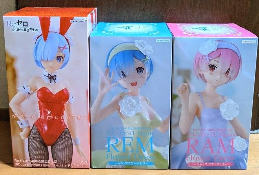 Amazon.co.jp: Re ゼロから始める異世界生活フィギュア レム ラム 3体