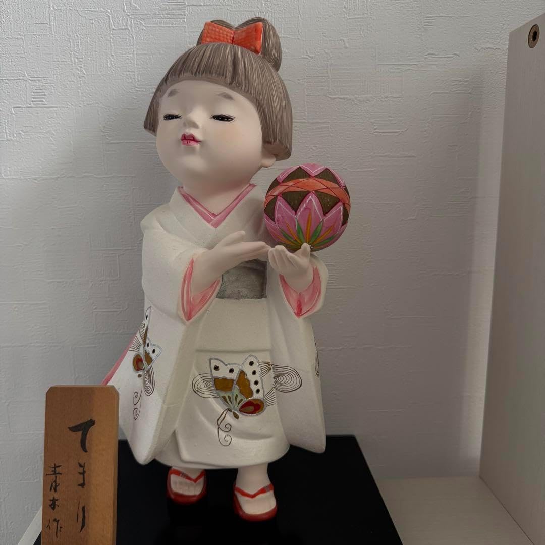 博多人形 陶器製 伝統的な日本人形 約30cm 稀少 作家名有 博多人形