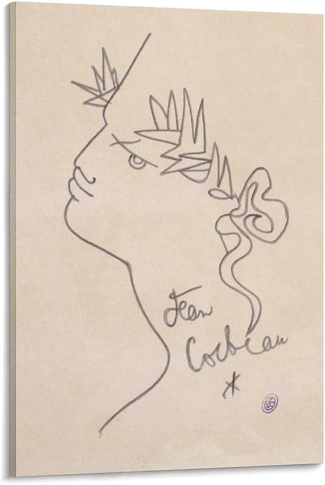 Amazon.co.jp: ジャン・コクトー 絵画抽象アートポスター ポスター