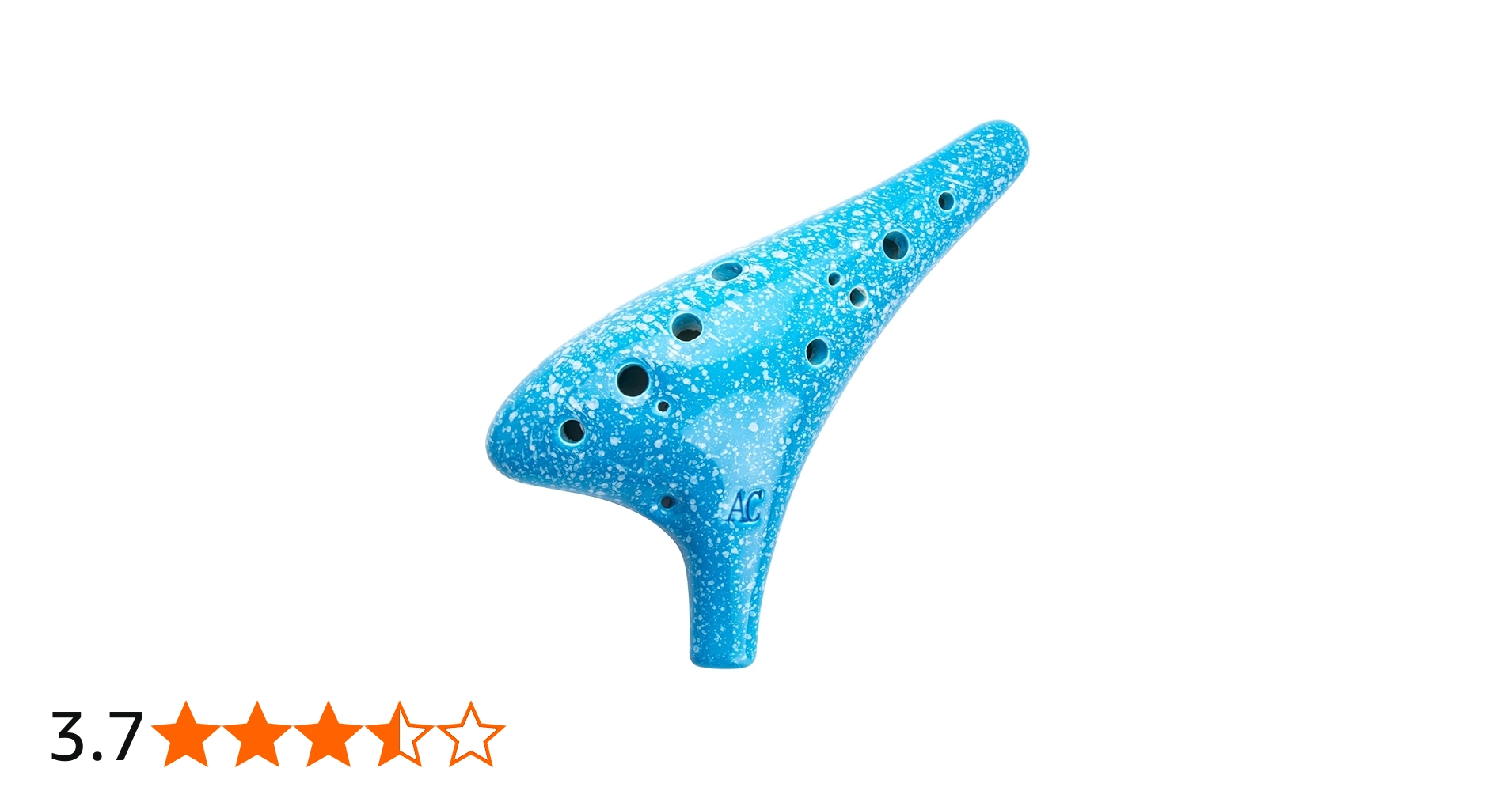 Amazon.co.jp: piphica オカリナ 12穴 水色 陶器製 釉薬 ハイ