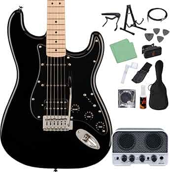 Amazon | Squier by Fender SONIC STRATOCASTER HSS Black エレキ