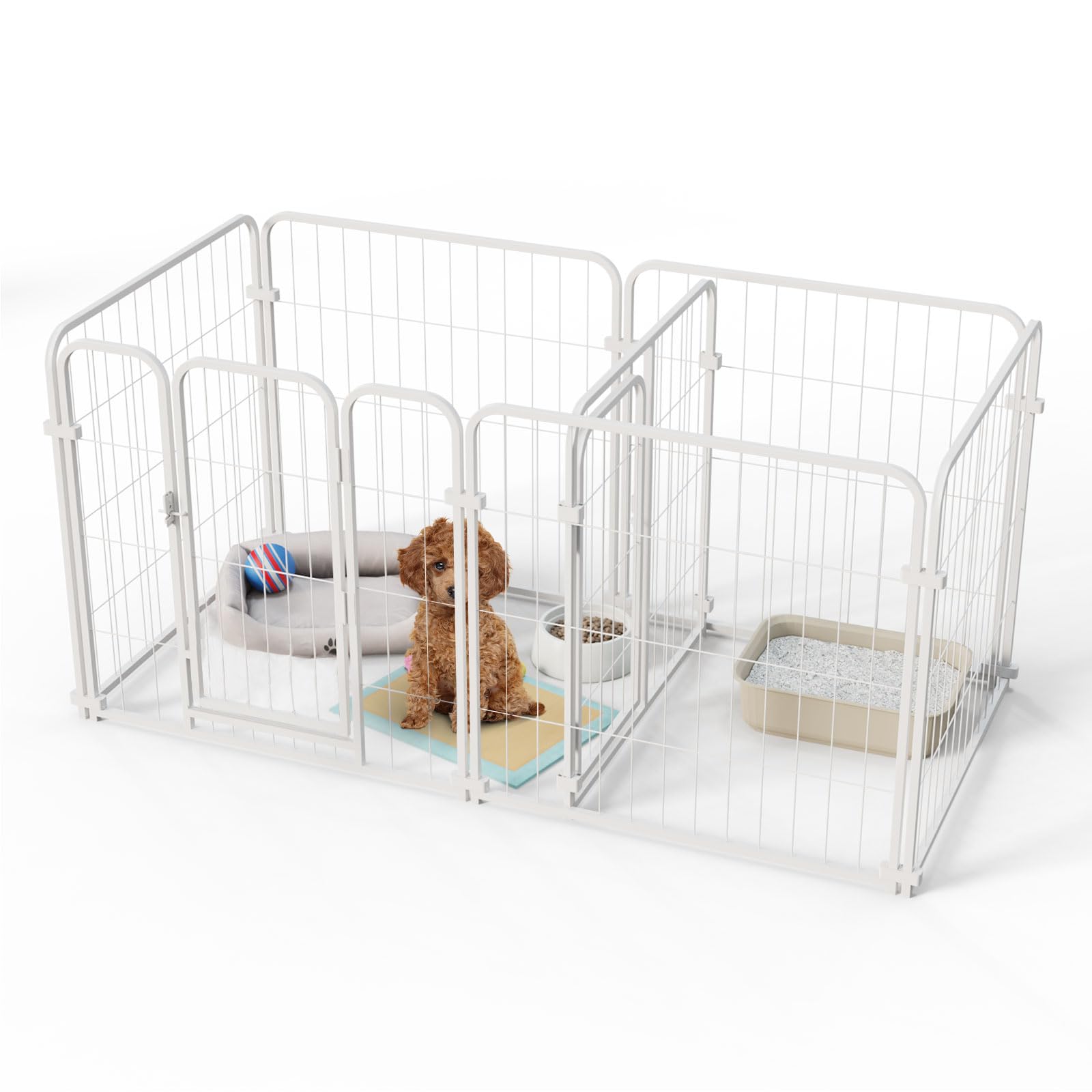 Amazon | ペットサークル 犬 ケージ ペットフェンス ペットゲート 犬用