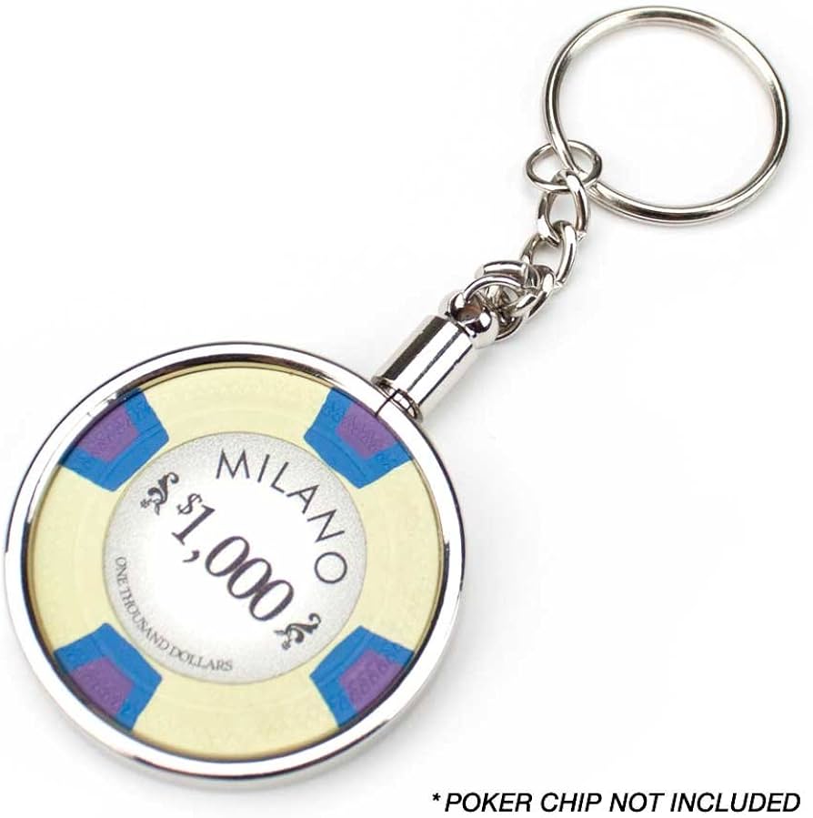 Amazon.co.jp: ポーカーチップキーチェーンホルダー - ラッキーチップ