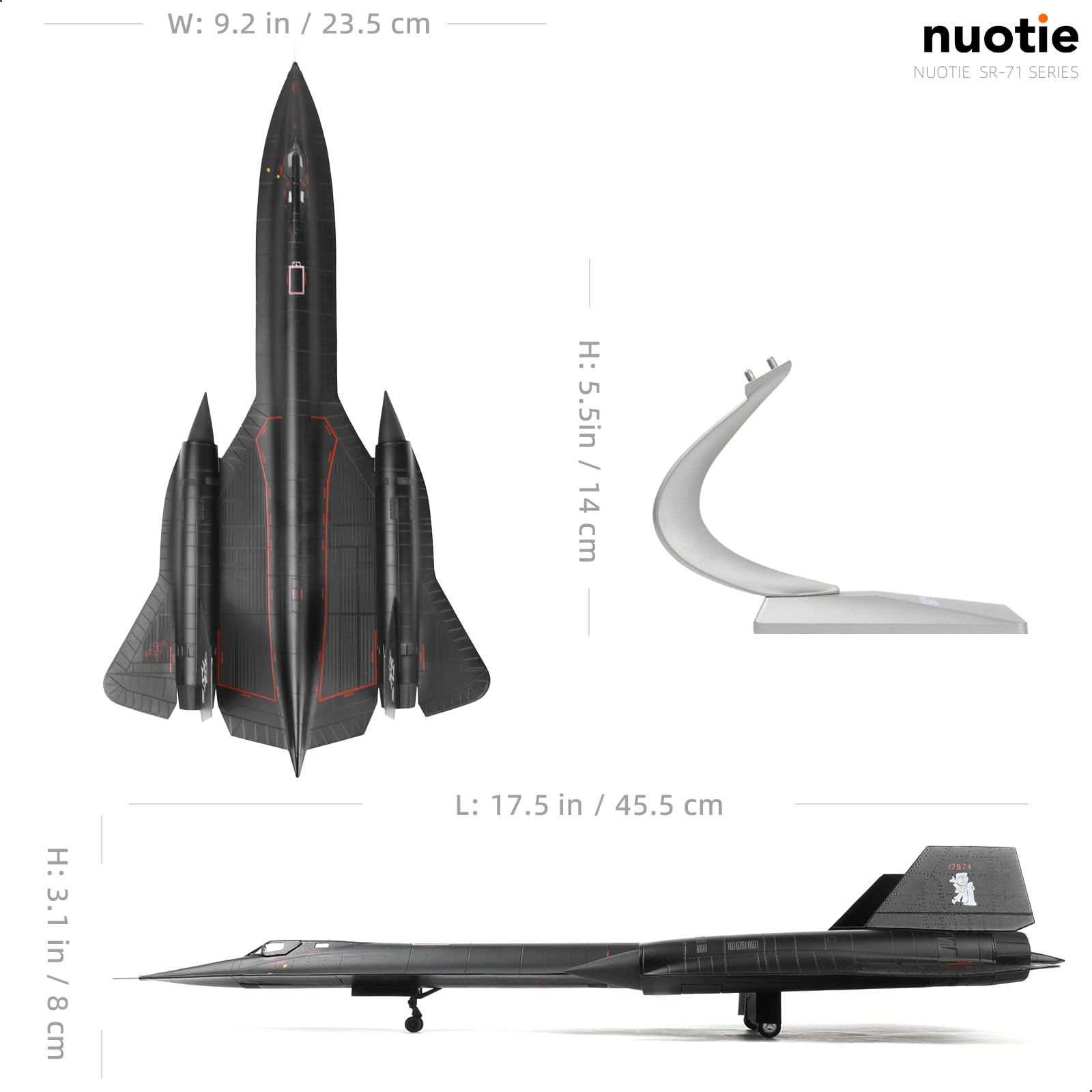 Amazon.com: NUOTIE 1/72 SR-71a Blackbird Metal Model 17.9 inchs