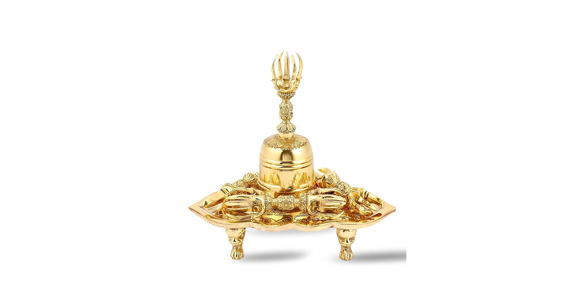 修縁堂】密教法具 ブロンズ色 五大明王金剛鈴 真鍮製 仏教法具 修縁堂