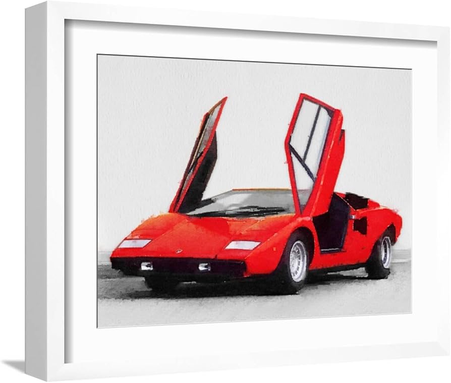 Amazon.com: ART.COM Wall Art Print 1974 Lamborghini Countach Open