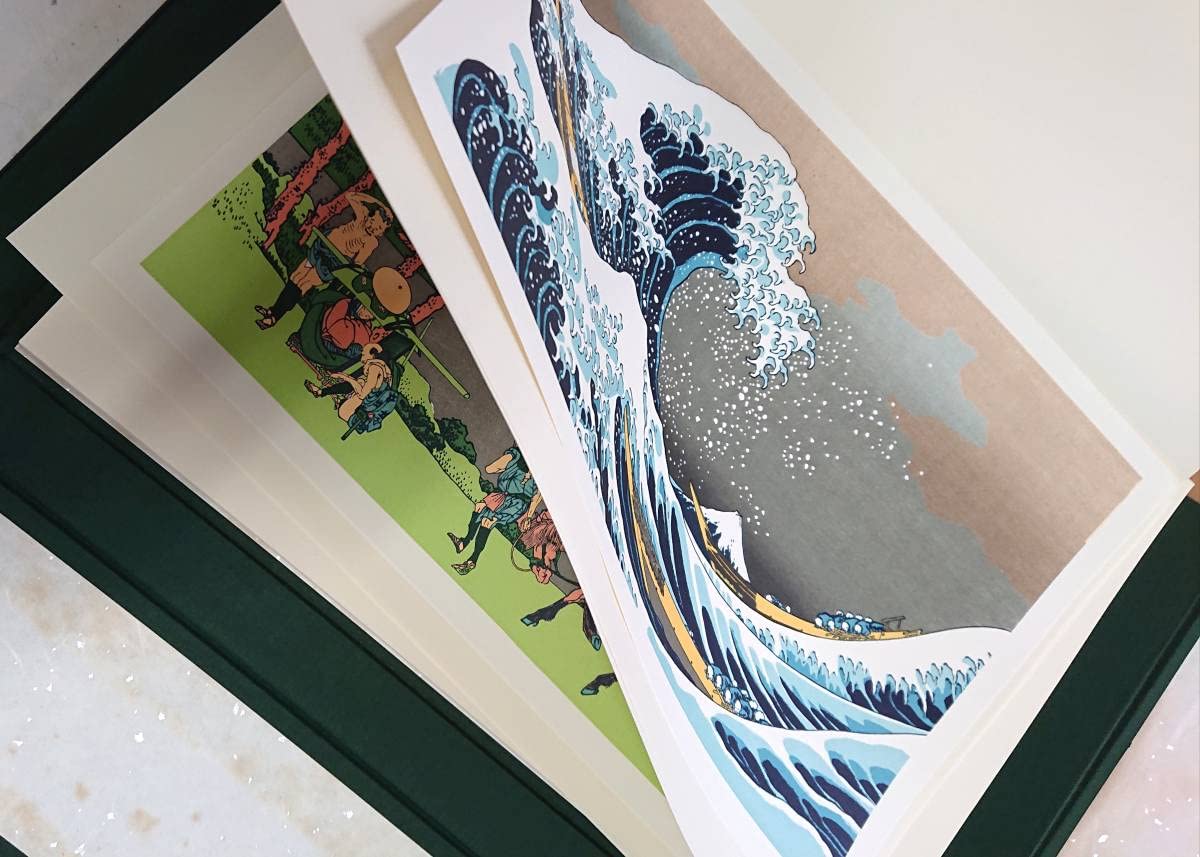 葛飾北斎筆 富嶽三十六景 復刻版画 46枚 ☆ 山陰中央新報社