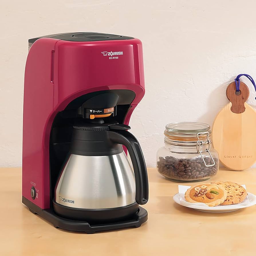 Amazon | 象印マホービン コーヒーメーカー 5杯用 レッド EC-KV50-RA