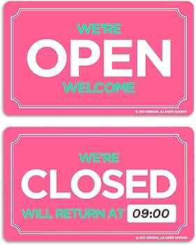 Amazon | Open Closed Sign (10. Pink)オープンクローズドサイン（10