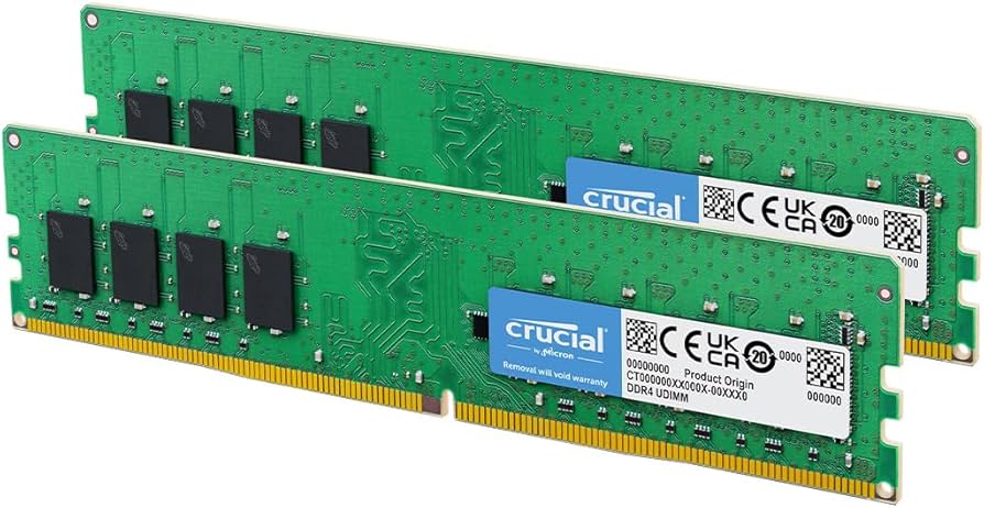 Crucial 16GB DDR4 RAM Kit (2x8GB), 3200MHz (PC4-25600) CL22