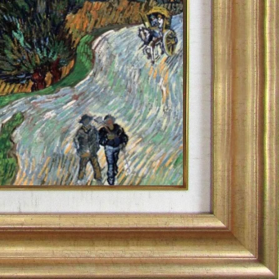 ゴッホ 糸杉に囲まれた果樹園 F6 複製画 糸杉に囲まれた果樹園