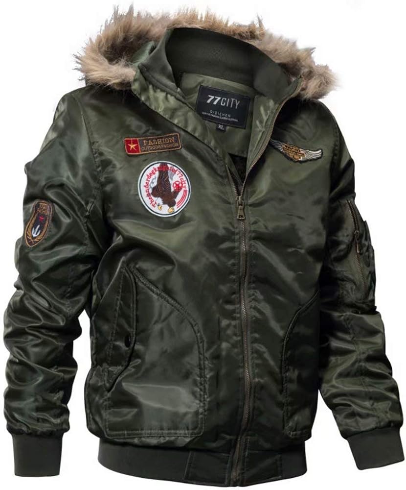 Amazon | smartes メンズ ミリタリー ジャケット 裏起毛 アーミー