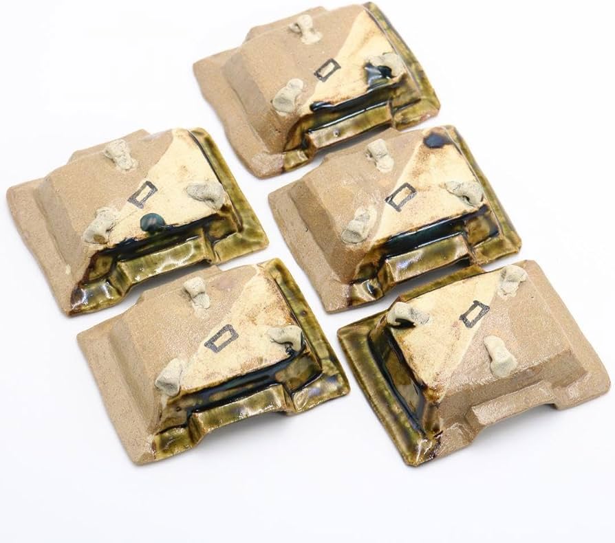 北大路魯山人作 織部四方向皿 五客 向付 共箱 DR295 KZ 【公式通販】