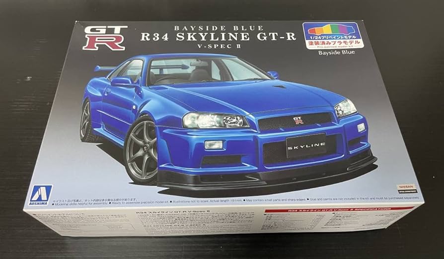1/24 アオシマ プリペイントモデル R34 GT-R 10台セット ニッサン