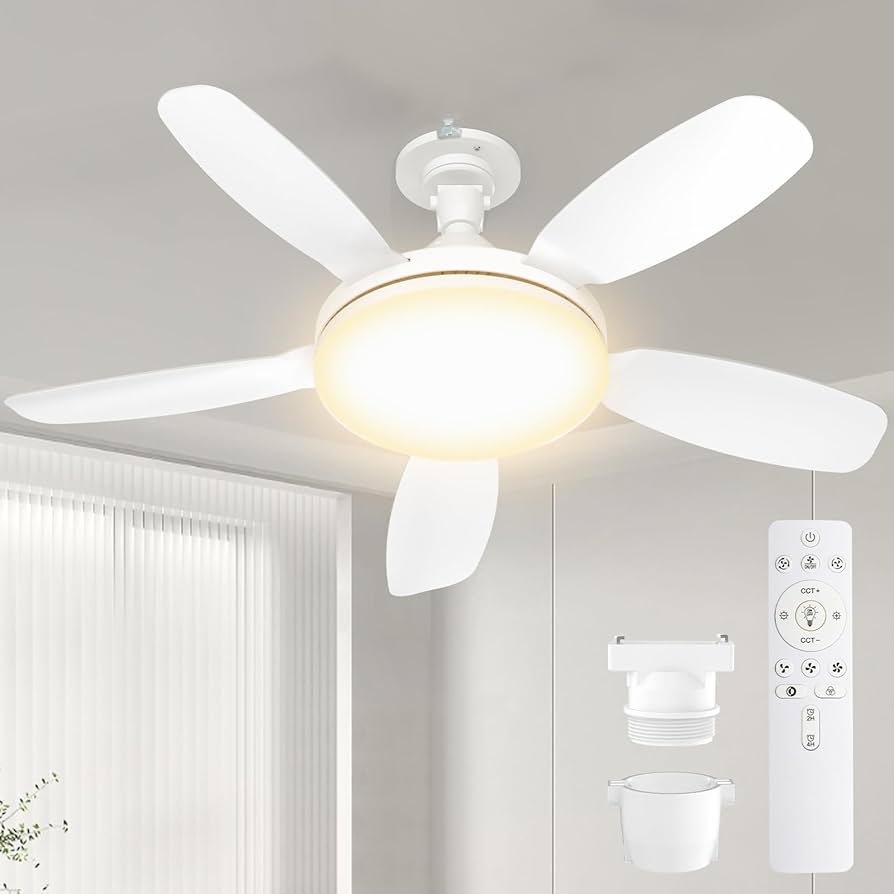 シーリングファンライト LED電球付 ホワイト Color:ホワイト ZXhome