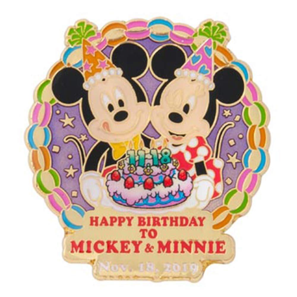 Amazon | ミッキー＆ミニー ピンバッジ お誕生日 バースデー 記念 2019