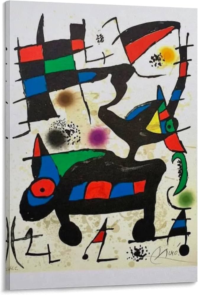 ジョアンミロ コンポジション 額縁 絵 インテリア ジョアン ミロ コン