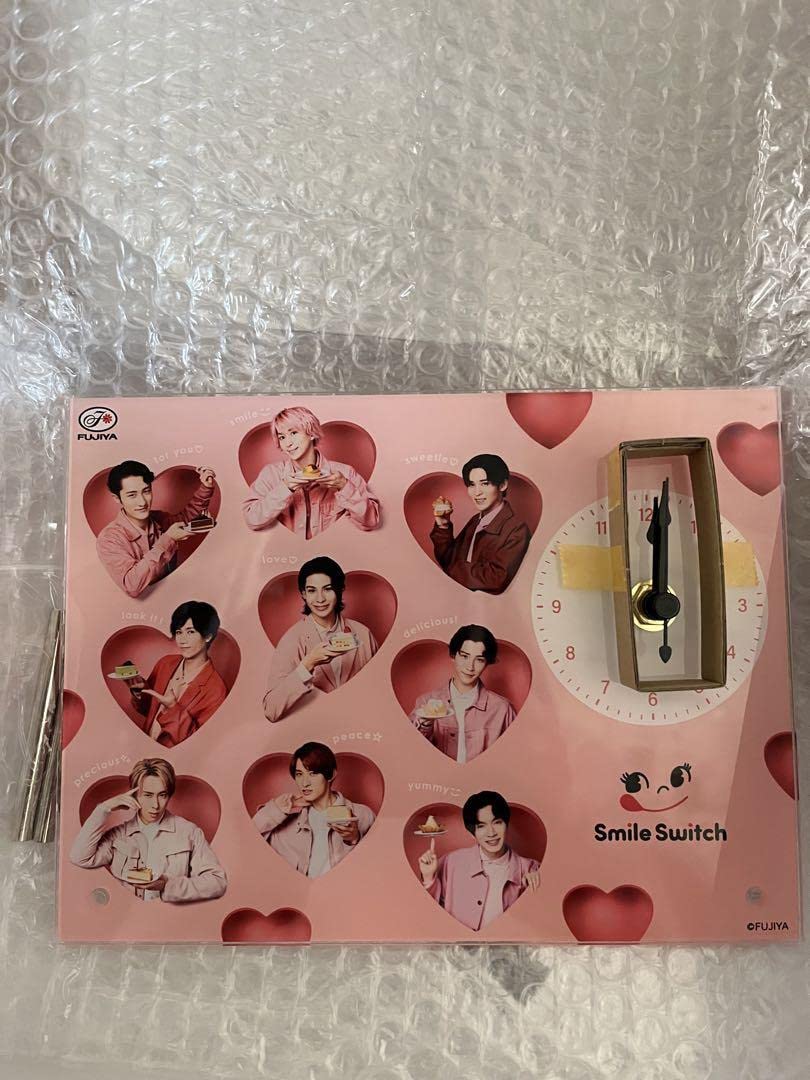 Man オリジナルアクリル製スタンド時計 不二家 Man オリジナルアクリル