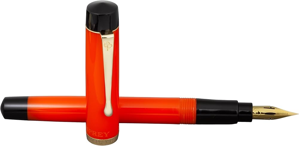 Amazon | Osprey Pen Scholar Zebra G 万年筆 - オレンジ | 万年筆