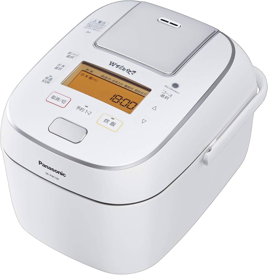 Amazon | パナソニック 炊飯器 5.5合 圧力IH式 Wおどり炊き ホワイト
