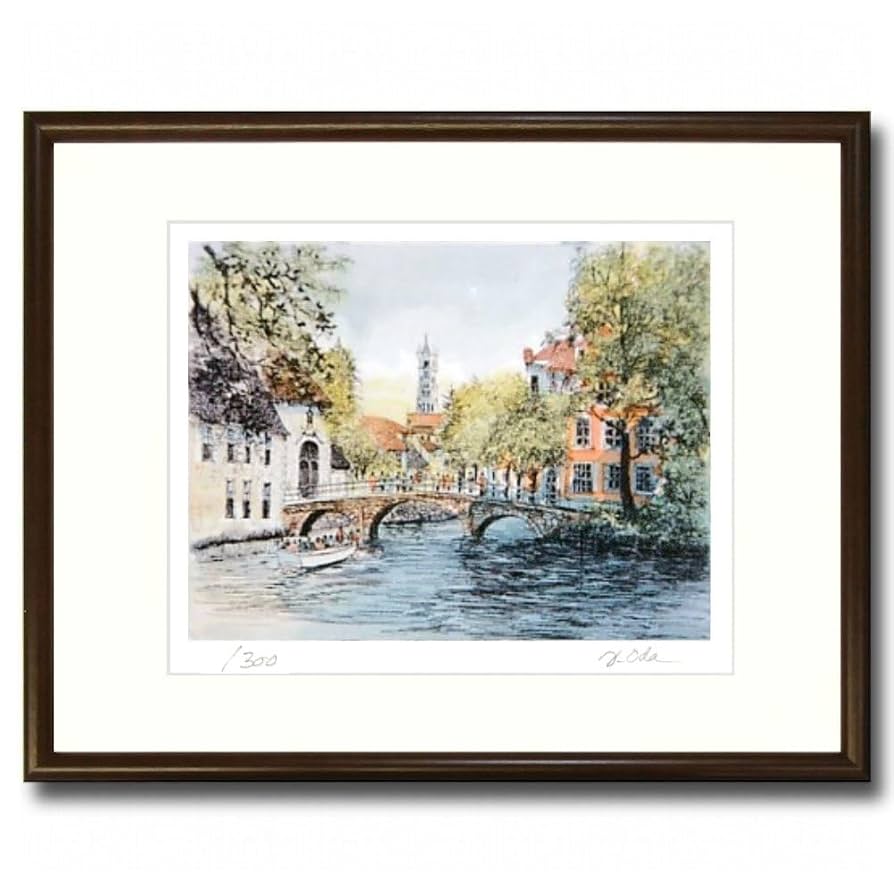 絵画・額縁・版画・織田 義郎・新品未使用・清水坂Ⅱ・美術品