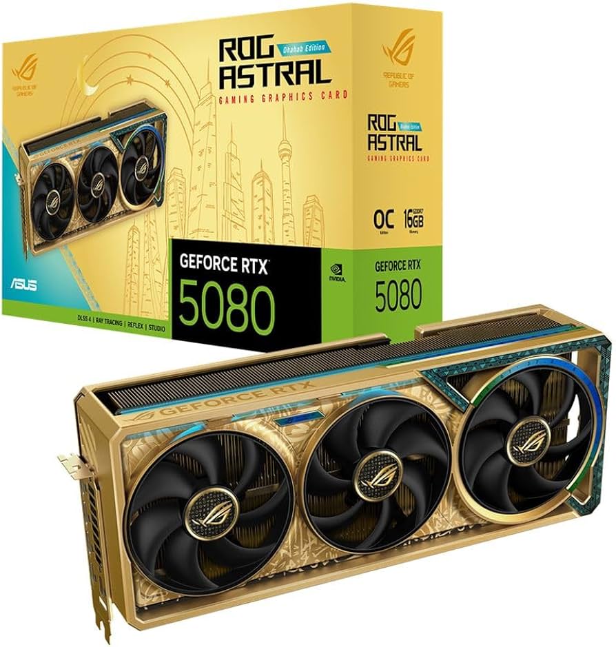 Amazon.com: ASUS NVIDIA GeForce RTX 5080 ROG Astral Dhahab CORE