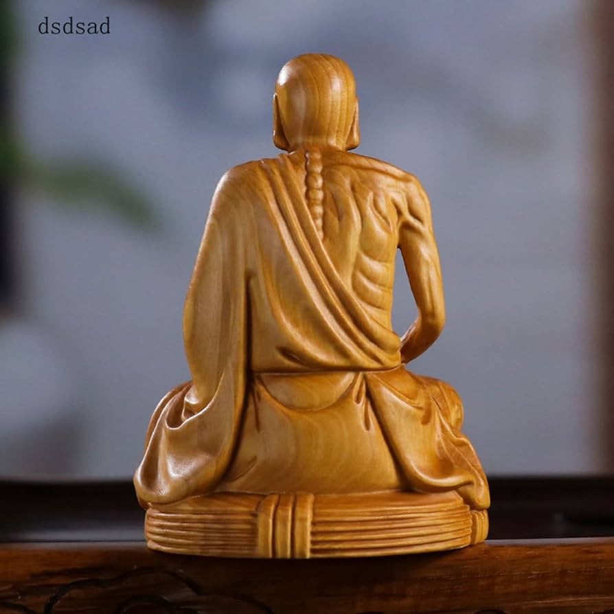 Amazon｜少林寺 十八の羅漢之一 高級天然ツゲ木彫り 置物 坐禅 座禅