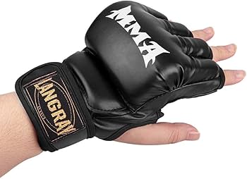 Amazon | LangRay オープンフィンガー グローブ ボクシンググローブ