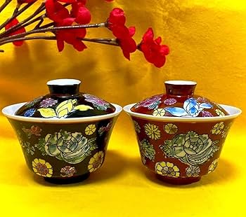 Amazon.co.jp: 《中国 景徳鎮》豪華！中国茶器「蓋碗」(蓋付き茶杯&茶