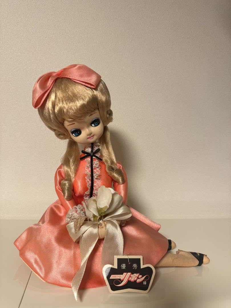 リボン フランス人形 ヴィンテージ 約67cm リボン フランス人形