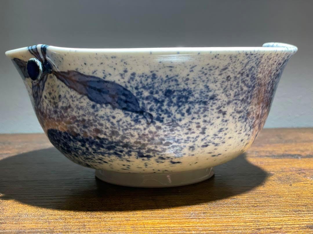 ☆ 叶 松谷 清水焼 色絵大皿 名工◇◇初代 叶松谷 1st.( 京都,1899-1965)