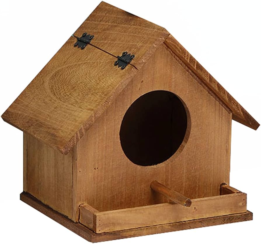 Amazon.co.jp: 野鳥用巣箱寝床 野鳥の餌台 木制 鳥小屋 動物用ハウス