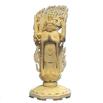 観音木彫頭部彫刻