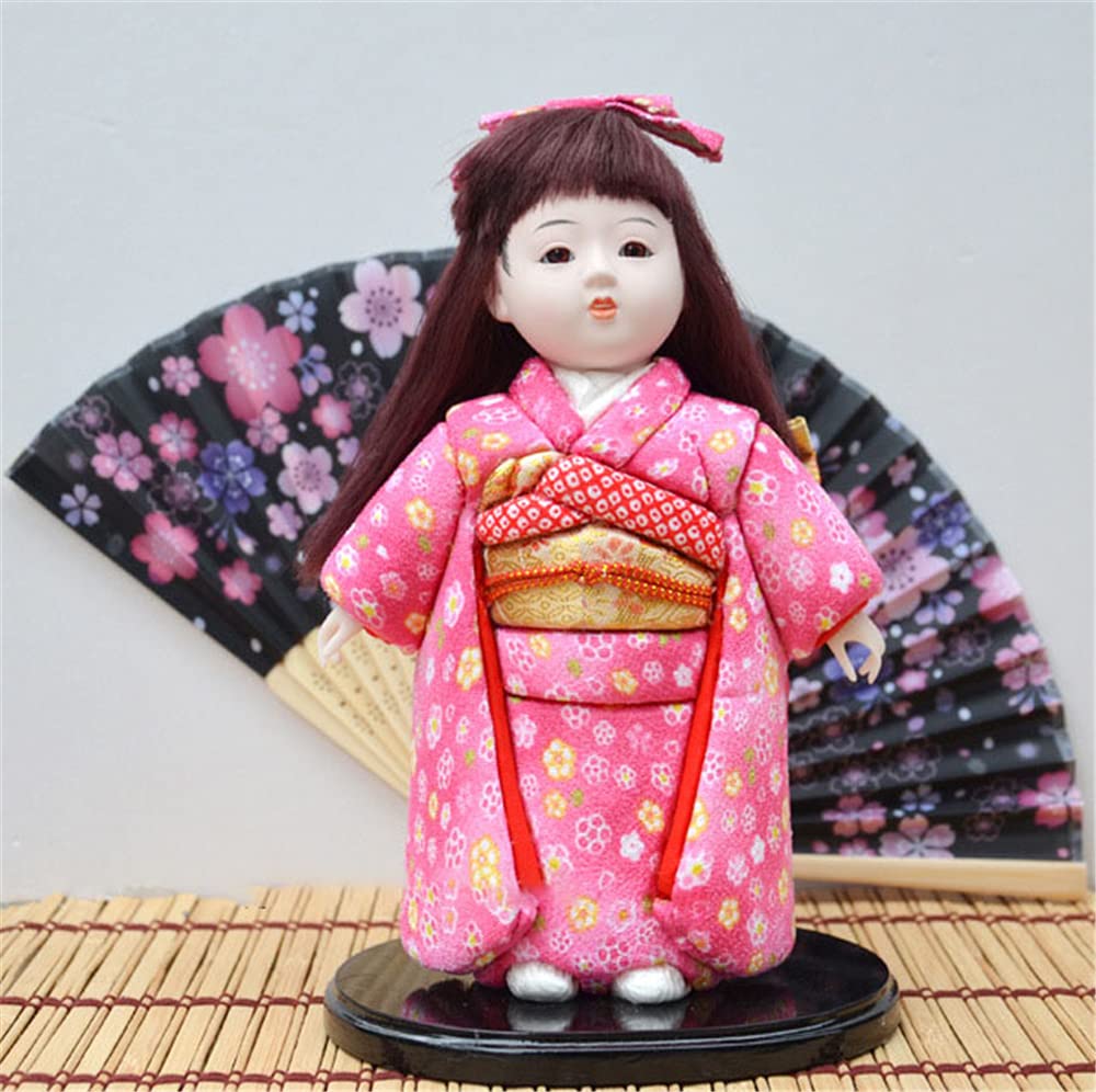 市松人形 大正 光龍斎 63cm パープルピンク系着物 市松人形大正光龍斎