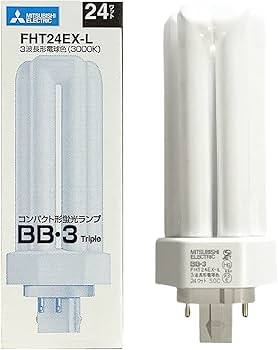 Amazon | 三菱 コンパクト形蛍光ランプ 24W 3波長形電球色 BB・3