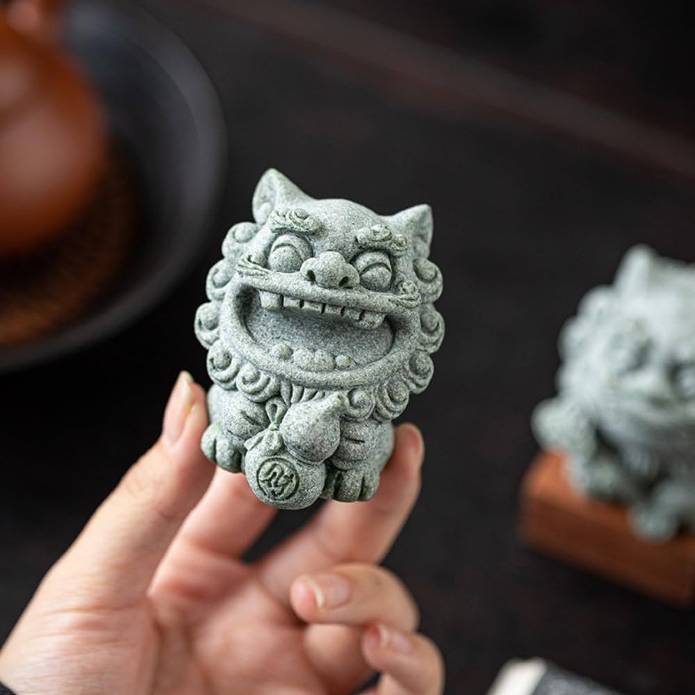 Amazon.co.jp: Aeroor 置き物 獅子 魔除け 置物 玄関 かわいい ミニ