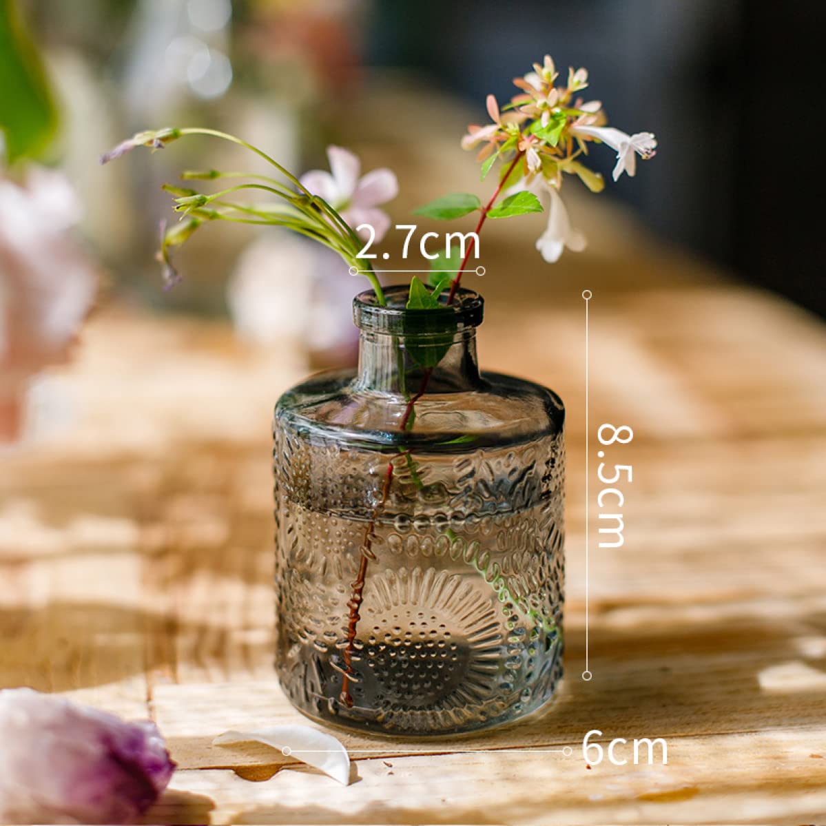 アンティークビミニガラスの花瓶 アンティークビミニガラスの花瓶