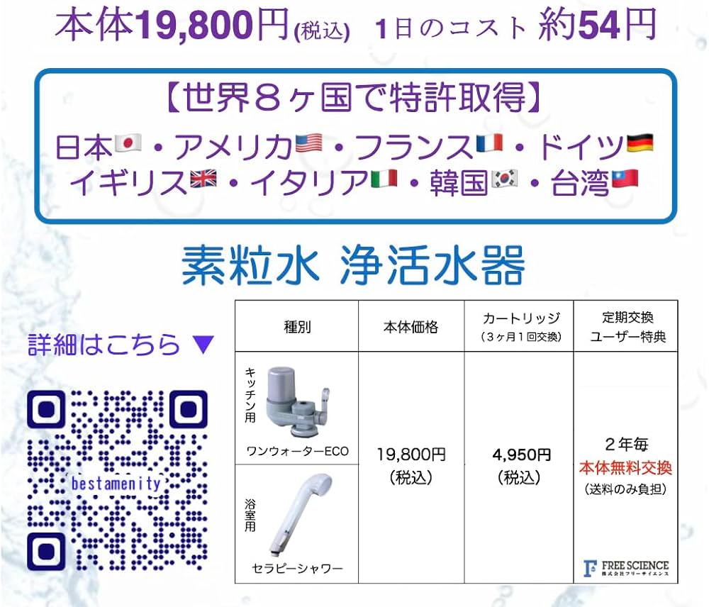 Amazon.co.jp: 素粒水 セラピーシャワー フリーサイエンス シャワー