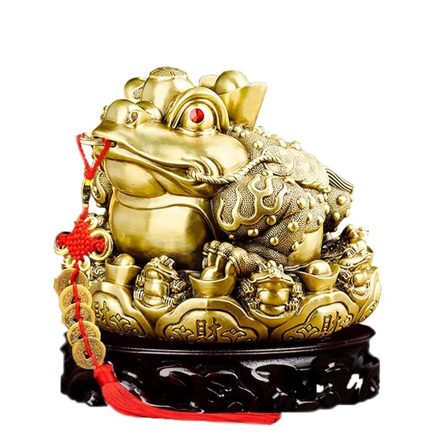 A14.宝石品質の三本足の蛙（金蟾） 三脚蛙 虎目石 タイガーアイ 珍品