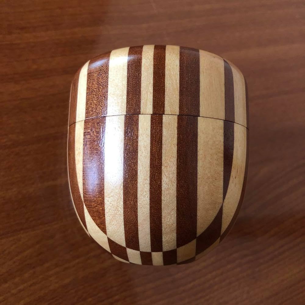 Amazon｜棗 寄木細工 箱根細工 なつめ 茶道 茶入れ 茶筒 無垢 工芸品