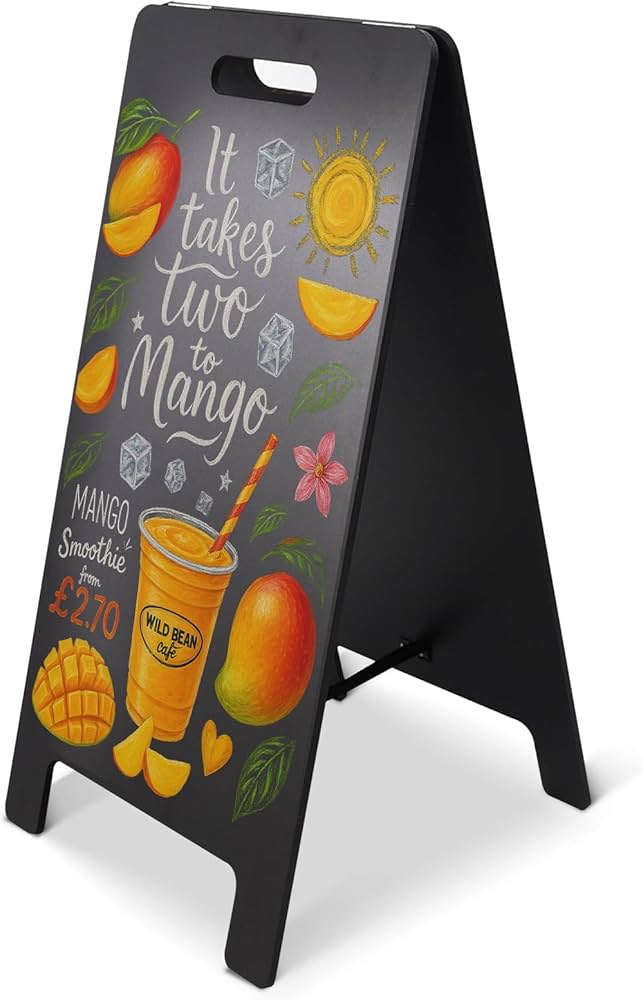 Amazon | シンケンストア 黒板 ブラックボード A型 看板 両面 スタンド