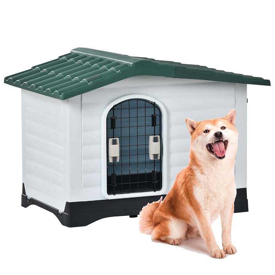 犬小屋 ドア付きペットハウスペットケージ プラスチック製犬