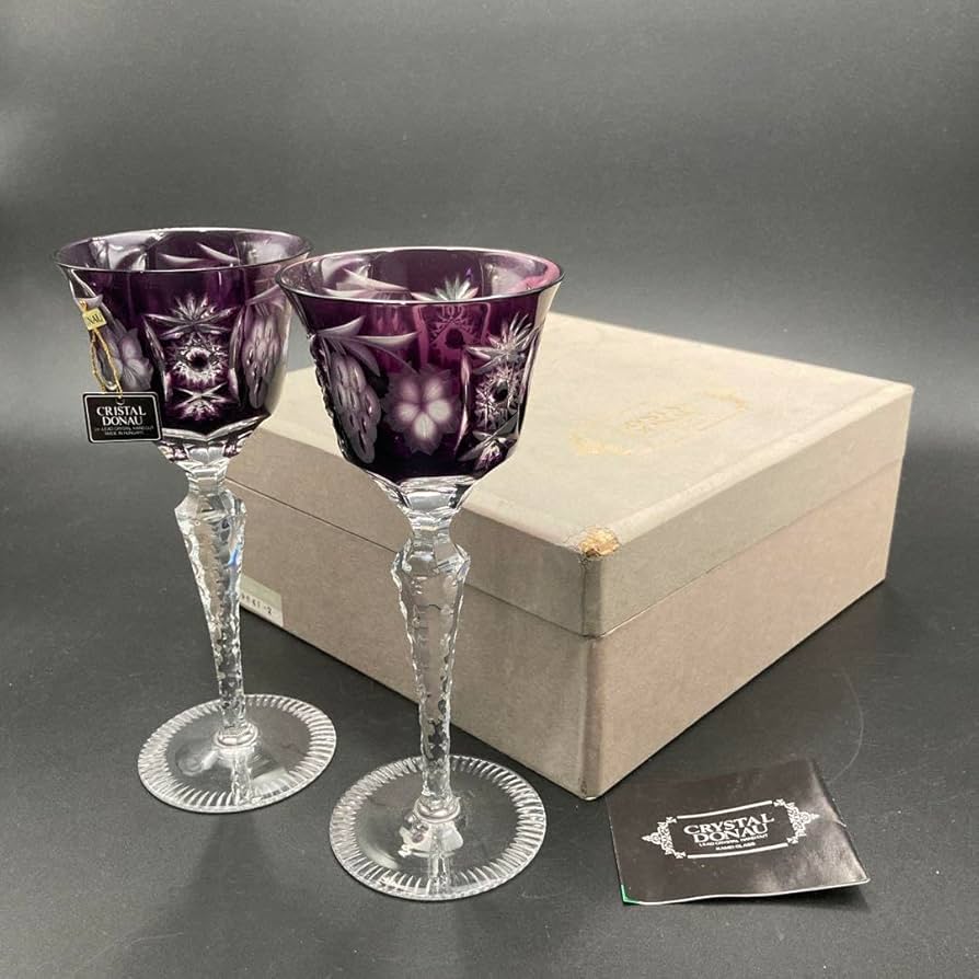 CRISTAL DONAU 切子 クリスタルドナウ ワイングラス 切子 ワイングラス