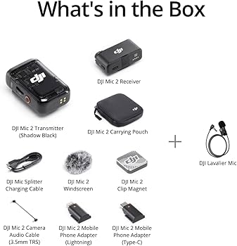 Amazon.com: DJI Mic 2 (1 TX + 1 RX) + Lavalier Mic, Wireless