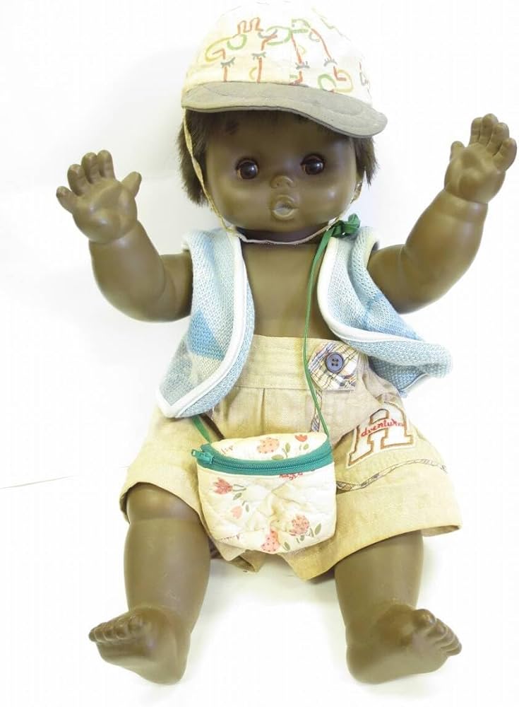 Amazon | 人形 ドール 黒人 赤ちゃん 約50㎝ ぱちくり人形 スリープ
