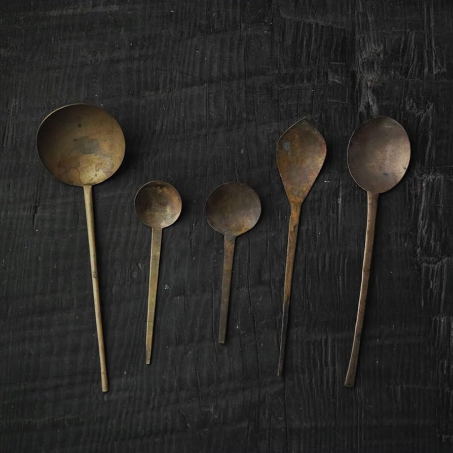 江戸時代 薬匙 5 古道具 アンティーク 使えないスプーン