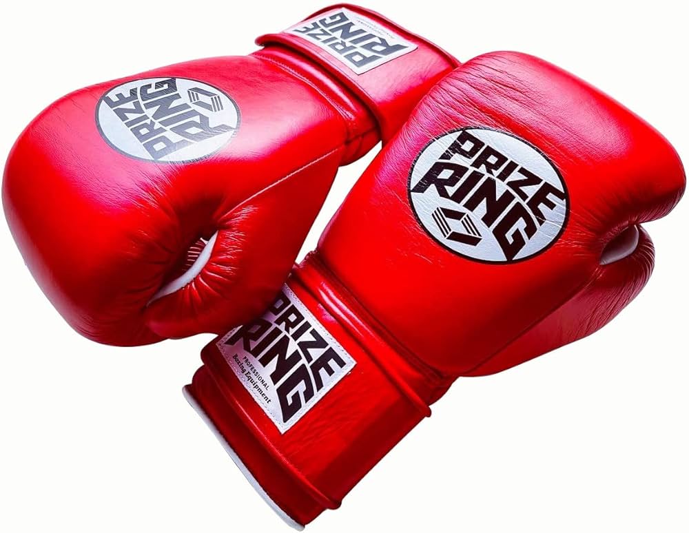 Fレモン」赤いボクシンググローブ レースアップ Fレモン」赤い